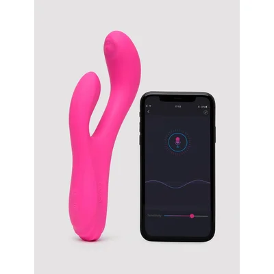lovense osci 3 app controlled warming rabbit vibrator pink