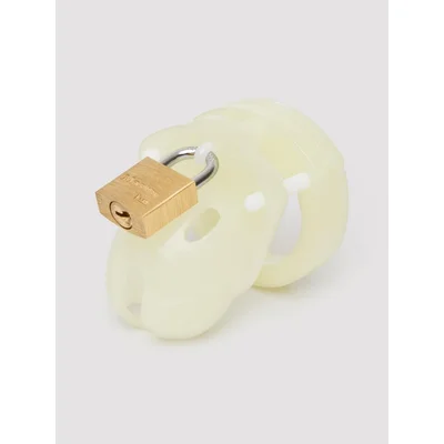 cb x mini me glow in the dark chastity cage kit green