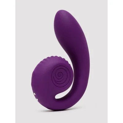 svibe gizi rechargeable dual stimulation curve vibrator purple