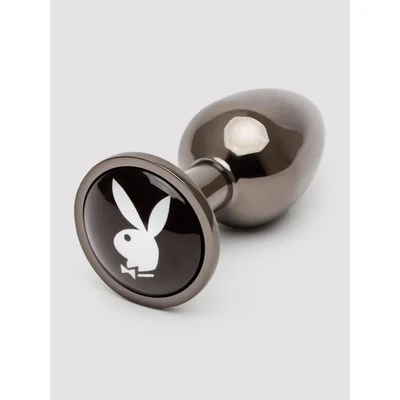 playboy tux small 25 inch metal butt plug silver