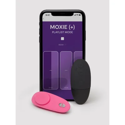 we vibe x lovehoney moxie app and remote controlled wearable clitoral vibrator hot pink
