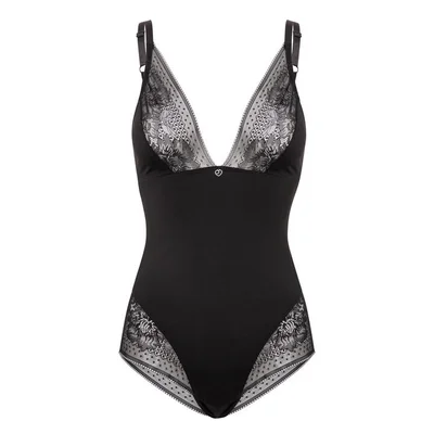 lovehoney hourglass black smoothing sleeveless crotchless body small black