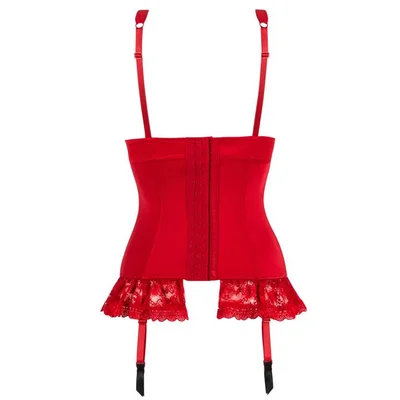 lovehoney plus size seduce me red push up basque set 3x 4x red