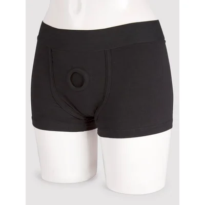packer gear strap on harness boxer shorts with vibe pocket l xl black