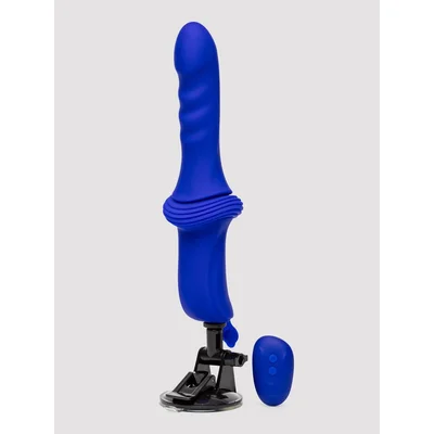 overdrive remote control sex machine ridged thruster blue