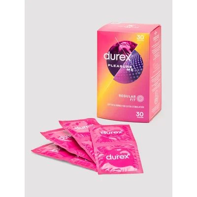 durex dotted ribbed texture latex condoms regular fit 30 pack