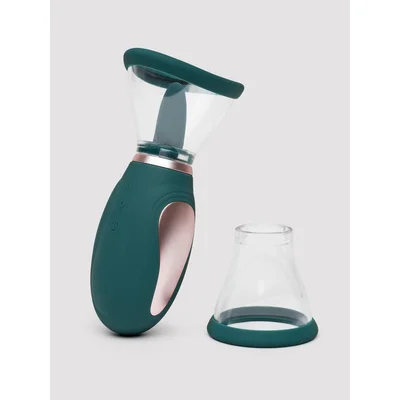 pumped enhance rechargeable vulva and breast pump kit green
