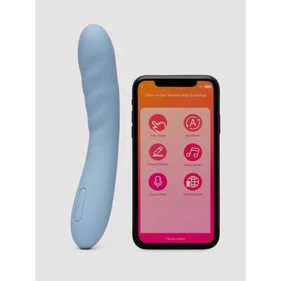 svakom ava neo interactive app controlled thrusting vibrator blue