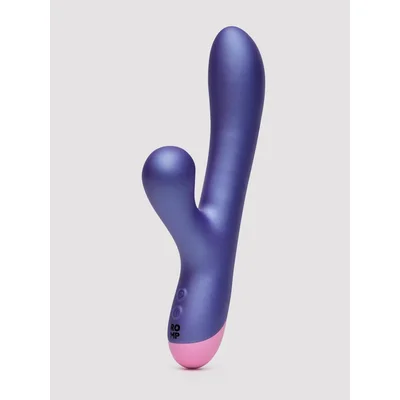 romp pulse rechargeable rabbit vibrator with clitoral suction pink