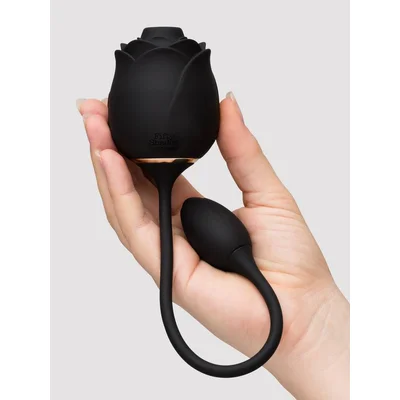 fifty shades of grey dark blushing rose clitoral suction stimulator and vibrating egg black