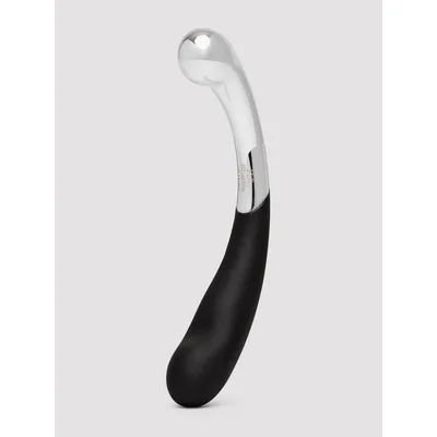 fifty shades of grey sweet pressure dark steel and silicone double ended dildo silver
