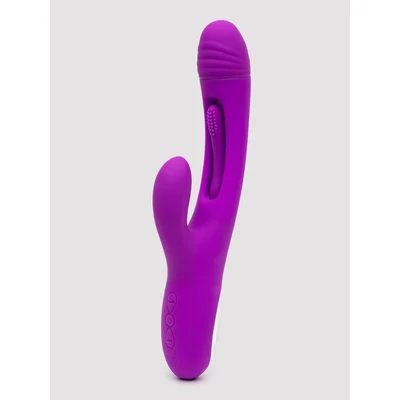lovehoney flutter bunny rechargeable silicone flickering rabbit vibrator purple