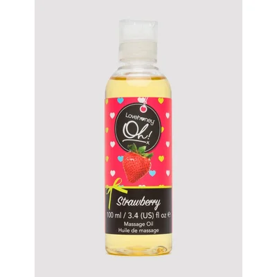 lovehoney strawberry kissable massage oil 100ml