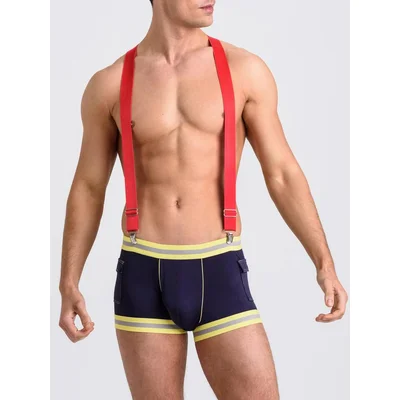lhm smokin hot fireman costume s m blue