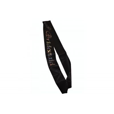 Black Bridesmaid Sash