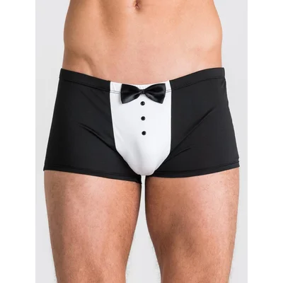 lhm tuxedo boxer shorts l xl black