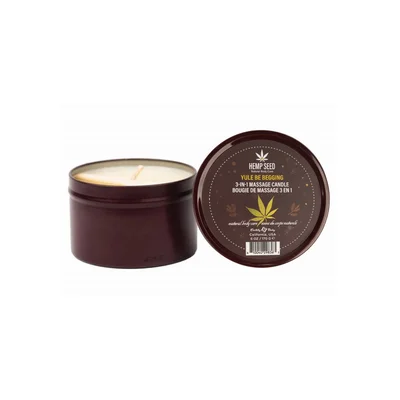 hemp seed 3 in 1 massage candle yule be begging