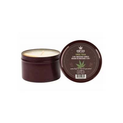 hemp seed 3 in 1 massage candle tinsel tease