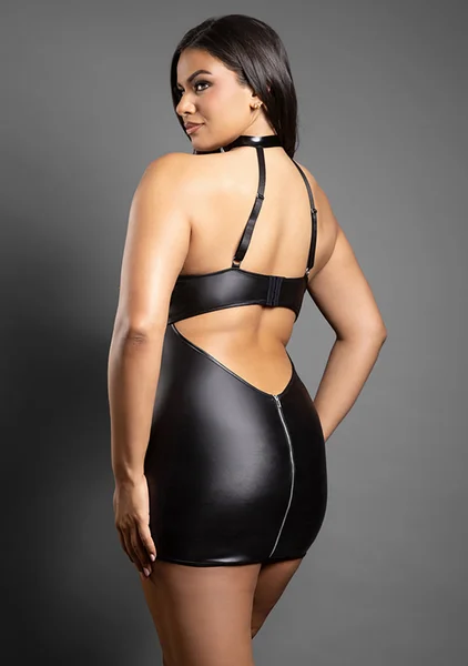 Zipper Chemise with Buckle Halter - Queen Size — image 2 of 3