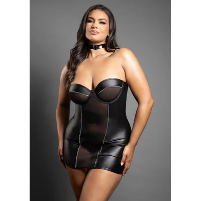 zipper chemise with buckle halter queen size