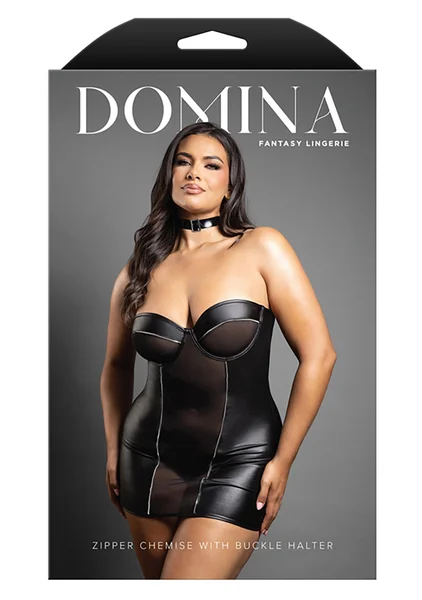 Zipper Chemise with Buckle Halter - Queen Size — image 3 of 3