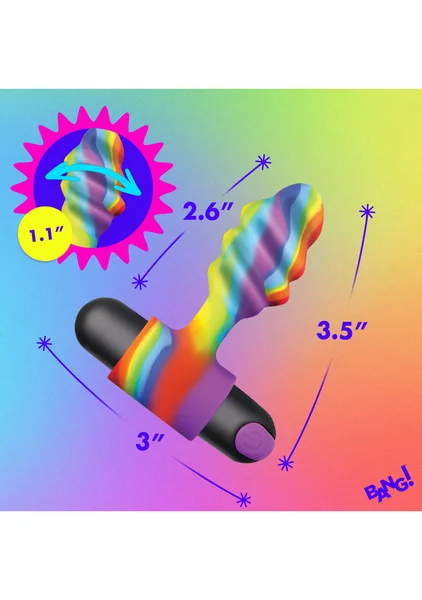 Bang! Vibrating Rainbow Butt Plug — image 5 of 6
