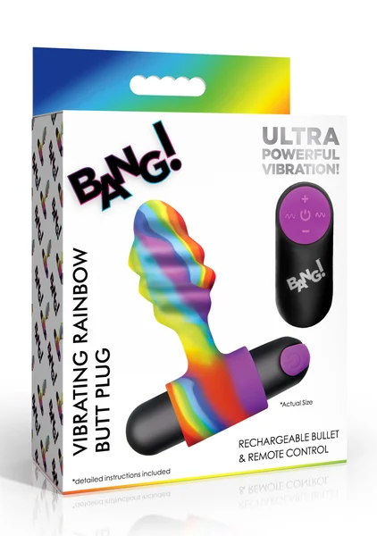 Bang! Vibrating Rainbow Butt Plug — image 6 of 6