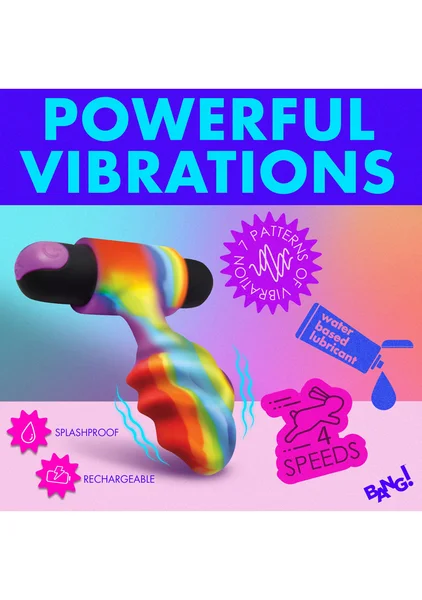 Bang! Vibrating Rainbow Butt Plug — image 3 of 6