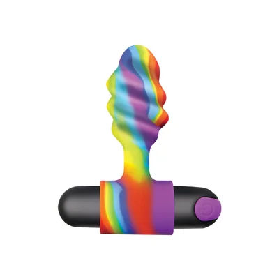 bang vibrating rainbow butt plug