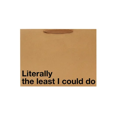 literally the least gift bag
