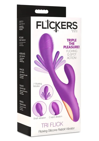 Tri-Flick Flicking Silicone Rabbit Vibrator — image 10 of 11