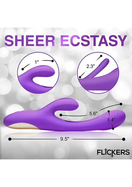 Tri-Flick Flicking Silicone Rabbit Vibrator — image 9 of 11