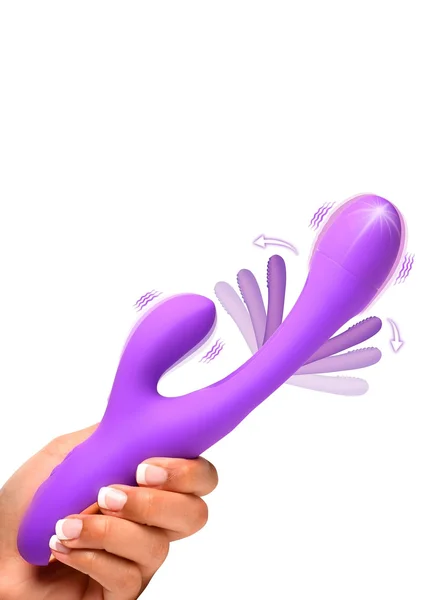 Tri-Flick Flicking Silicone Rabbit Vibrator — image 4 of 11