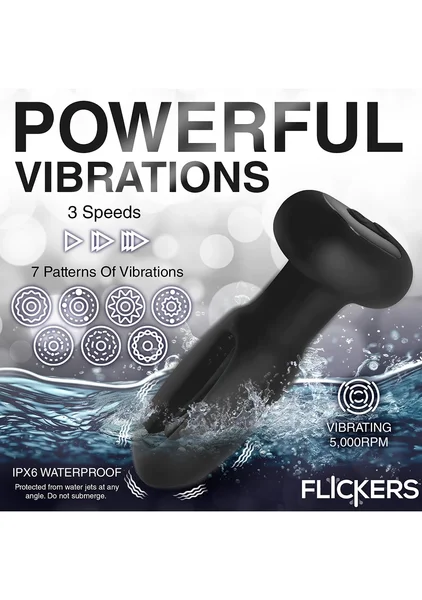 Bum Flick Flicking and Vibrating Silicone Butt Plug with Remote — image 4 of 8