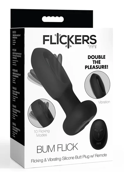 Bum Flick Flicking and Vibrating Silicone Butt Plug with Remote — image 7 of 8