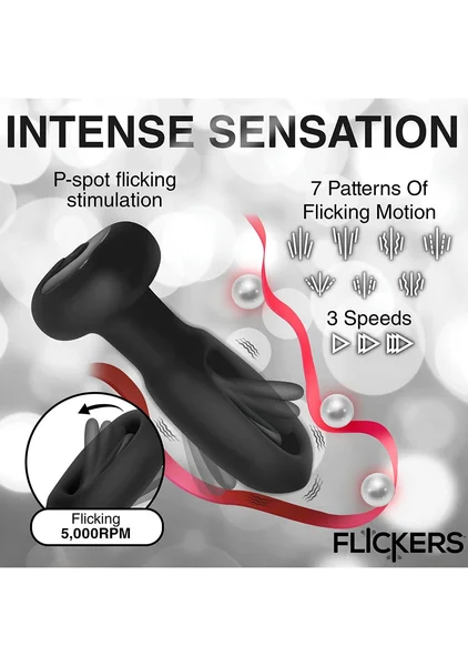 Bum Flick Flicking and Vibrating Silicone Butt Plug with Remote — image 3 of 8