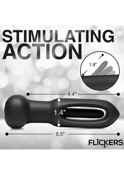Bum Flick Flicking and Vibrating Silicone Butt Plug with Remote — image 6 of 8