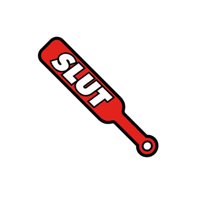 slut paddle enamel pin