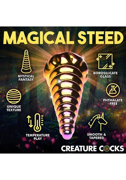 Creature Cocks - Twilight Rainbow Glass Dildo — image 5 of 8