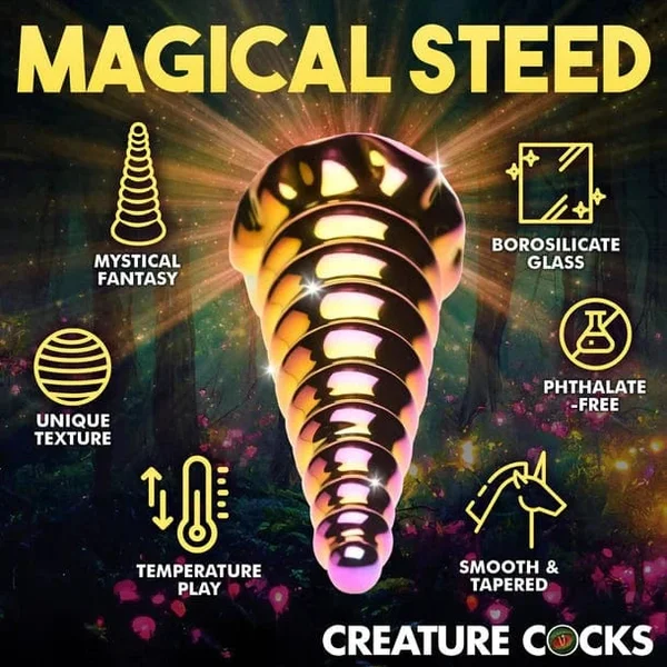 Creature Cocks - Twilight Rainbow Glass Dildo — image 16 of 18