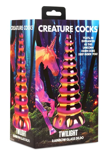 Creature Cocks - Twilight Rainbow Glass Dildo — image 8 of 8