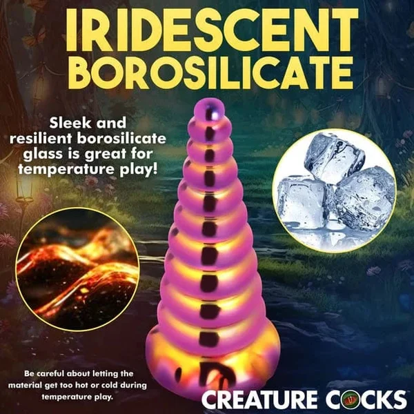 Creature Cocks - Twilight Rainbow Glass Dildo — image 17 of 18