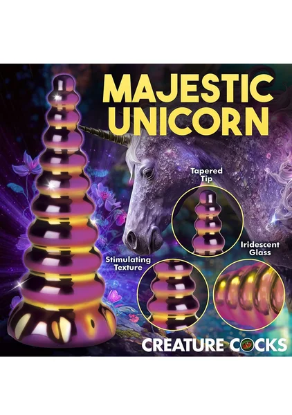 Creature Cocks - Twilight Rainbow Glass Dildo — image 4 of 8