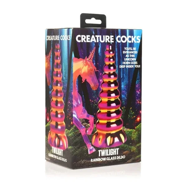 Creature Cocks - Twilight Rainbow Glass Dildo — image 9 of 18