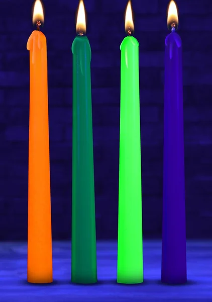 Glow Wax UV Blacklight Reactive Drip Candle Set — image 2 of 5