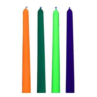 glow wax uv blacklight reactive drip candle set