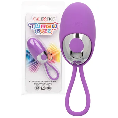 calexotics turbo buzz 25 bullet vibrator with removable silicone sleeve