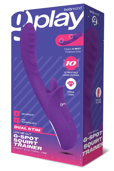 Bodywand G-Play Lick Me Out Squirt Trainer 8.25" Rabbit Vibrator — image 6 of 18
