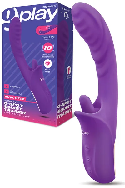 Bodywand G-Play Lick Me Out Squirt Trainer 8.25" Rabbit Vibrator — image 7 of 18