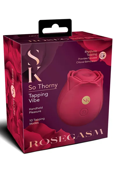 Secret Kisses Rosegasm So Thorny 2.3" Tapping Clitoral Stimulator — image 7 of 12